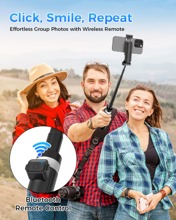Kinwald Phone Tripod & Selfie Stick with Light, Compact iPhone Tripod Stand with Bluetooth Remote and Dual Fill Lights, Portable Tripods for Cell Phone/Vlog/Photo/Video (Black) : Cell Phones & Accessories
