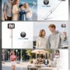 Kinwald Selfie Stick Tripod for iPhone & Android, Portable Phone Tripod Stand with Bluetooth Remote, One-Click Open, Compact & Lightweight, All-in-1 for Vlog/Travel/Photography (White) : Cell Phones & Accessories