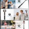 Kinwald Selfie Stick Tripod for iPhone & Android, Portable Phone Tripod Stand with Bluetooth Remote, One-Click Open, Compact & Lightweight, All-in-1 for Vlog/Travel/Photography (Black) : Cell Phones & Accessories