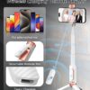 Kinwald Selfie Stick Tripod for iPhone & Android, Portable Phone Tripod Stand with Bluetooth Remote, One-Click Open, Compact & Lightweight, All-in-1 for Vlog/Travel/Photography (White) : Cell Phones & Accessories